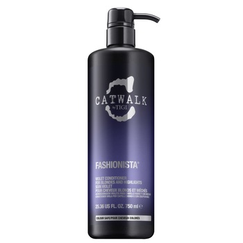 Balsam Tigi Catwalk Fashionista Violet pentru par gri si blond, 750 ml Balsam Tigi Catwalk Fashionista Violet pentru par gri si blond, 750 ml