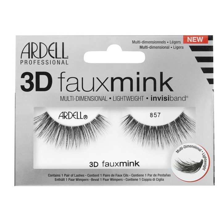 Ardell 3D Faux Mink 857 fekete műszempillák