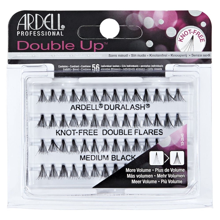 Ardell Double Up egyéni csomómentes, közepes fekete műszempillák