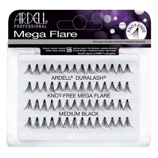 Gene false Ardell Mega Flare Individual Knot-Free Medium Black