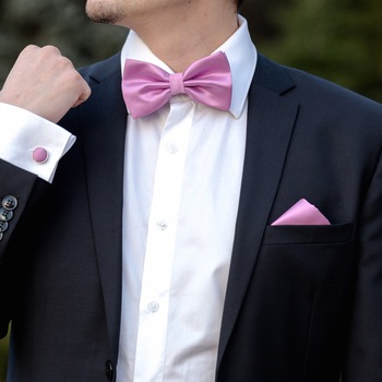 Set lila papion mire, batista si butoni camasa Set lila papion mire, batista si butoni camasa