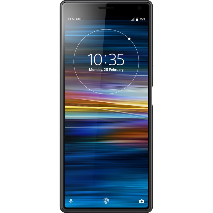 Telefon mobil Sony Xperia 10, Dual SIM, 64GB, 4G, Negru