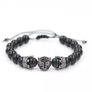 Bratara LUX Panther cu pietre semipretioase Ajustabila AN-08 Bratara LUX Panther cu pietre semipretioase Ajustabila AN-08