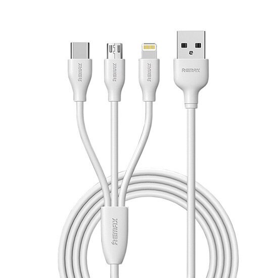Remax iPhone Micro USB USB C gyors töltőkábel – 3 az 1 USAMS SJ2193IN1101 3 az 1 ben töltőkábel, Micro USB