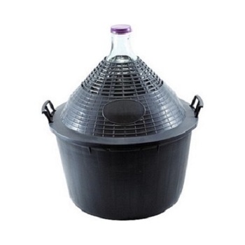 Damigeana sticla 34L cu cos de plastic si capac de protective Damigeana sticla 34L cu cos de plastic si capac de protective