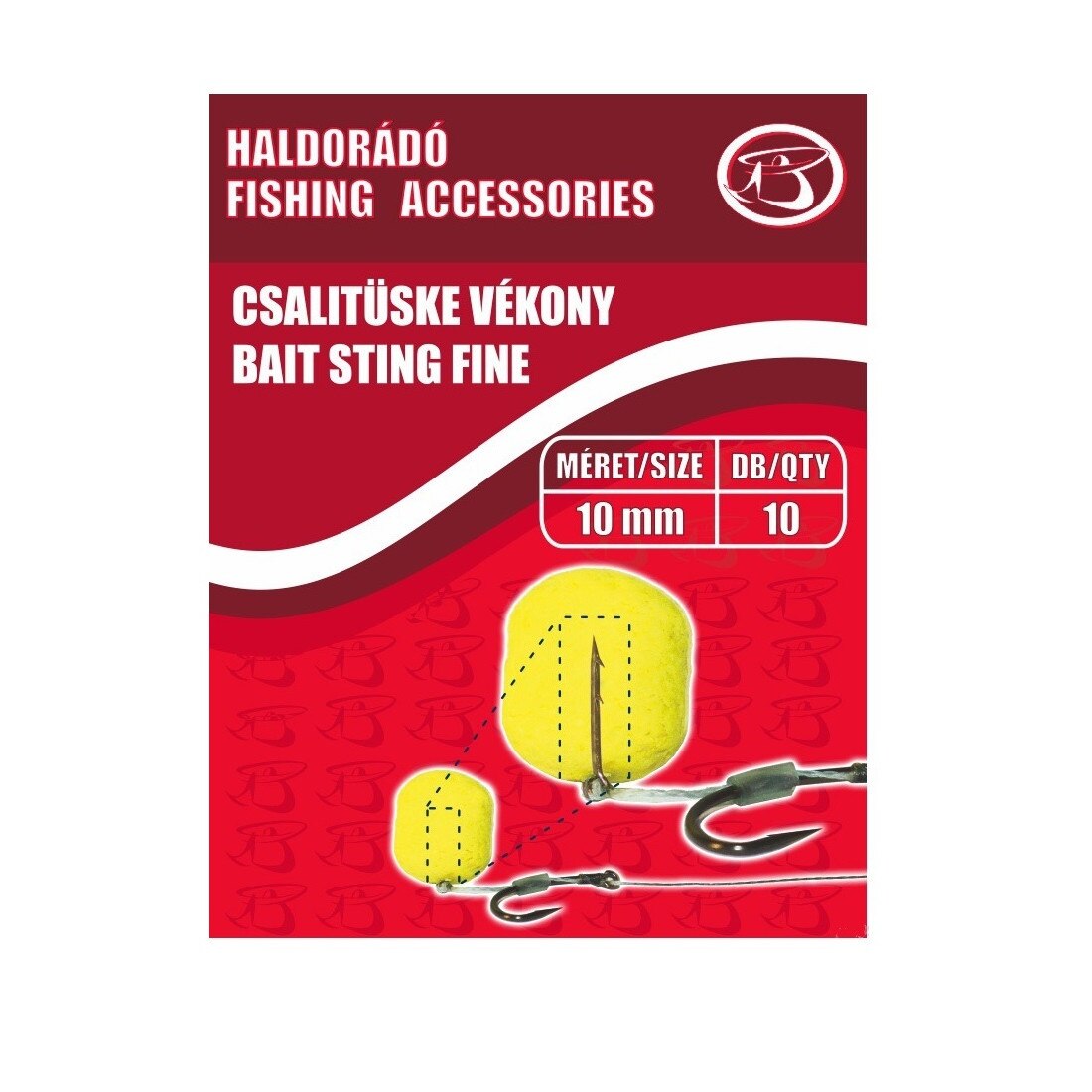 Carlige,Haldorado, Tepuse momeala - Bait Sting - Fine 10 mm 1 Set