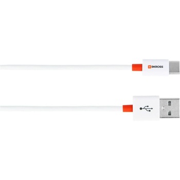 Cablu USB Skross Essentials Line, 2 in 1, cu conector USB tip C, alb, 1m Cablu USB Skross Essentials Line, 2 in 1, cu conector USB tip C, alb, 1m