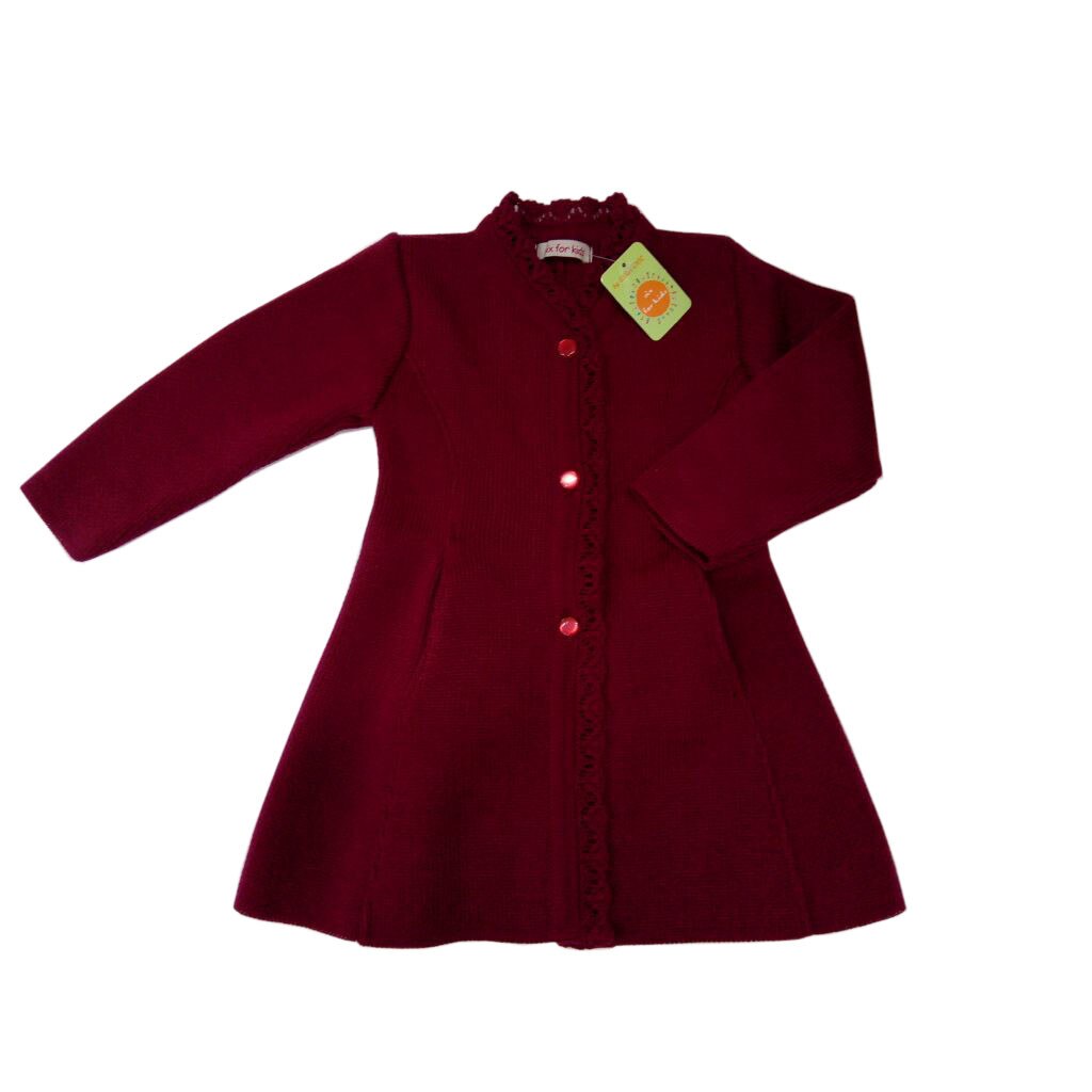 Pardesiu tricotat Zina, Six for Kids, grena
