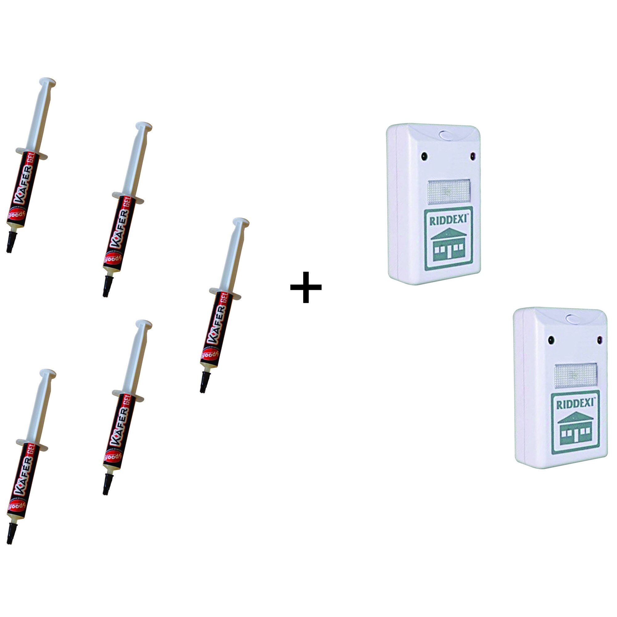 Pachet primavara-14: 2 aparate impotriva daunatorilor RIDDEX plus + 5 Kafer gel 5g. impotriva gandacilor, Pestmaster