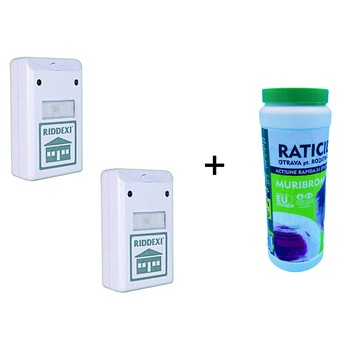 Pachet primavara-13: 2 aparate impotriva daunatorilor RIDDEX plus + 1 cutie Pestmaster Muribrom 400g. Pachet primavara-13: 2 aparate impotriva daunatorilor RIDDEX plus + 1 cutie Pestmaster Muribrom 400g.