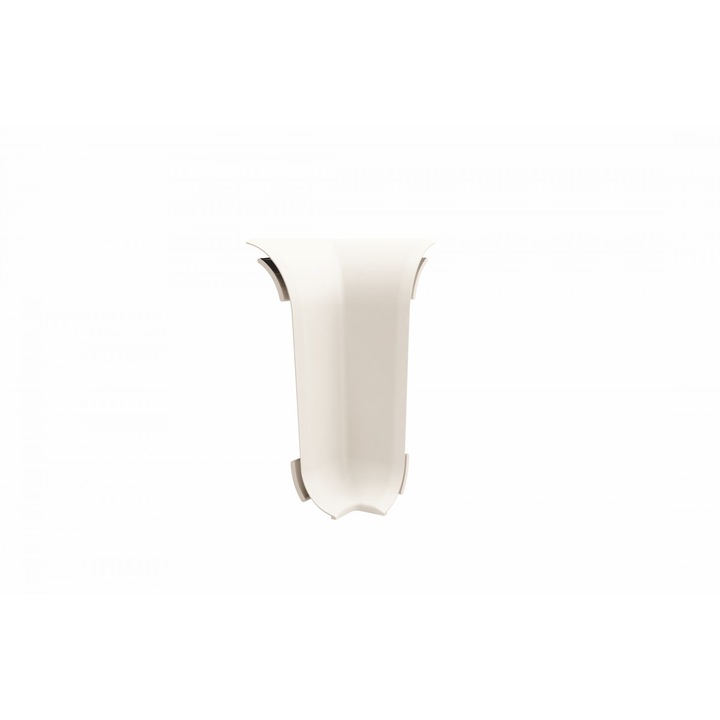 Colt interior pentru plinta Smart Flex cu canal cablu,501 Alb