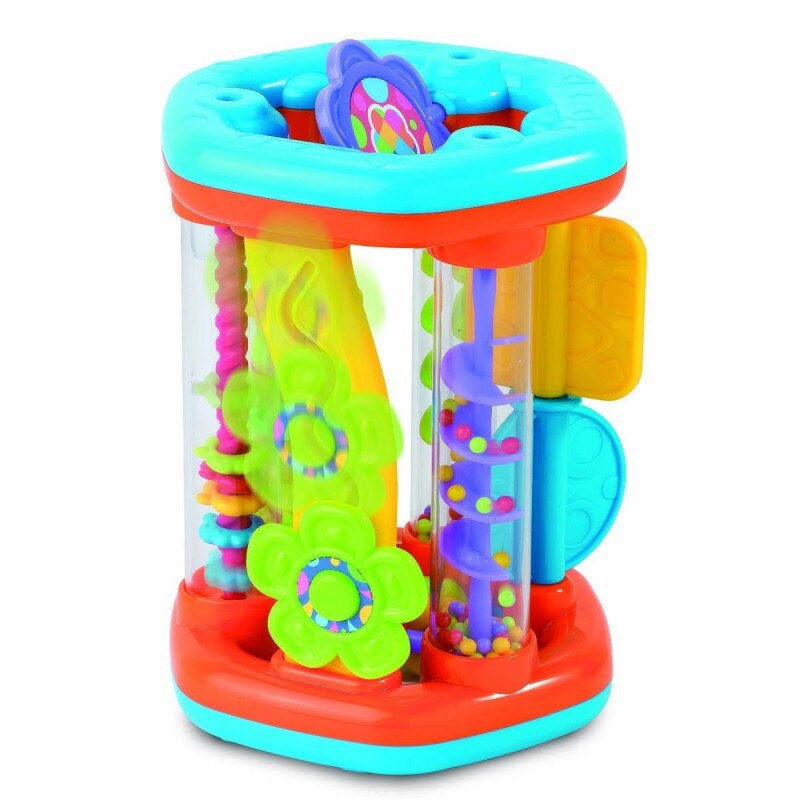 Jucarie interactiva pentru bebelusi Cilindru cu floricele, 6 luni+