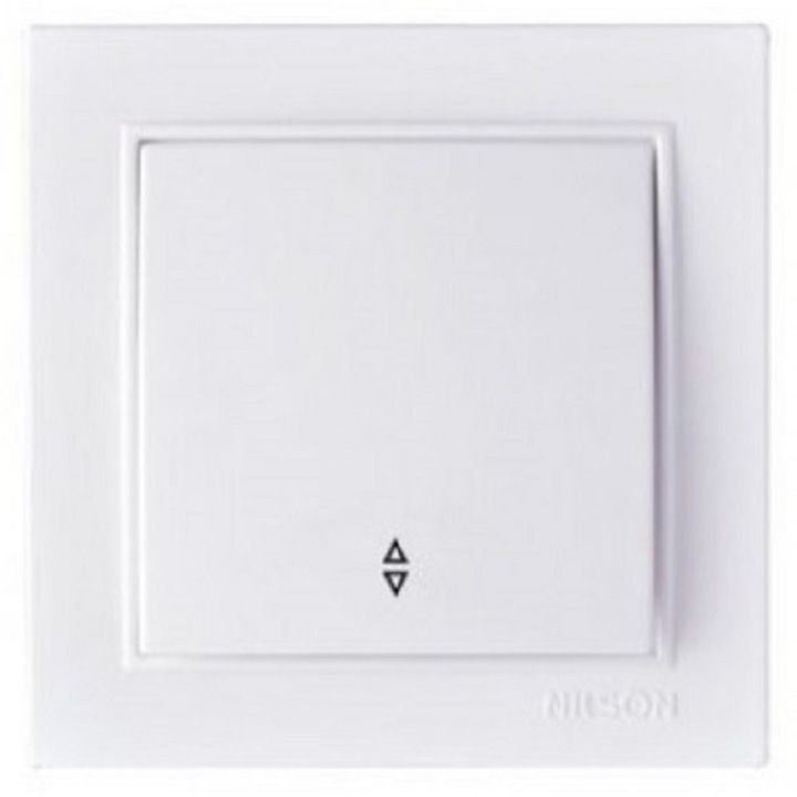 Intrerupator simplu cap-scara Nilson Thor alb