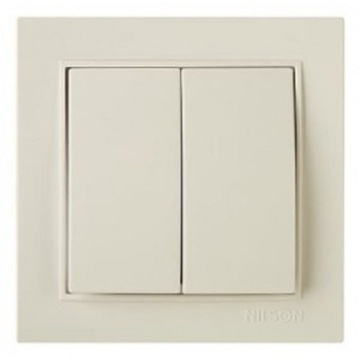 Intrerupator dublu Nilson Thor crem