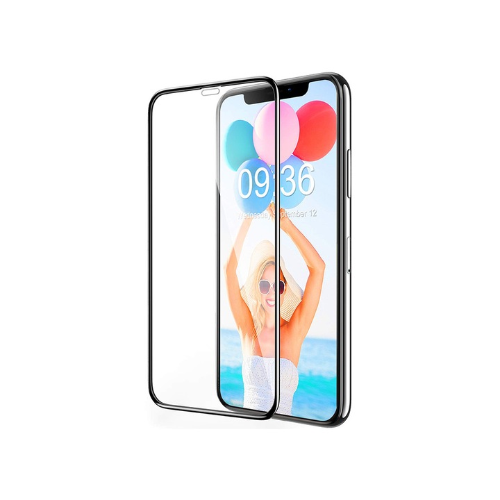 Стъклен Протектор RURIHAI iPhone Xs Max (6.5), Черен