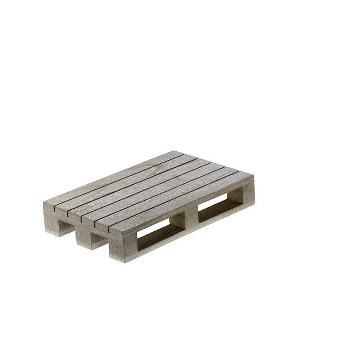 Tava de servire, LEONE, Lemn, 20x12x3,5 cm, Maro