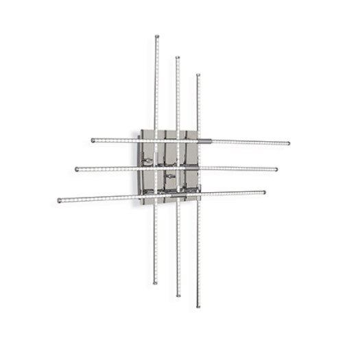 Plafoniera CROSS 114750, Ideal Lux, cromat, 28,8W LED