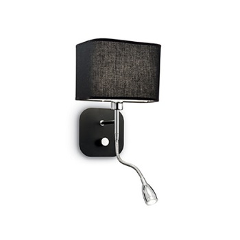 Aplica HOLIDAY 124179, Ideal Lux, negru, 1+1 x 40/1W E14/LED Aplica HOLIDAY 124179, Ideal Lux, negru, 1+1 x 40/1W E14/LED