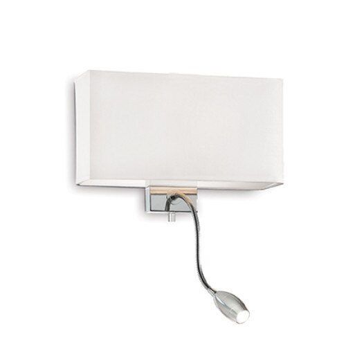 Aplica HOTEL 035949, Ideal Lux, alb, 1+1 x 60/1W E27/LED
