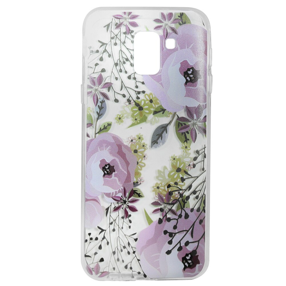 Husa Silicon Lemontti Art pentru Samsung Galaxy J6 2018, Flowers