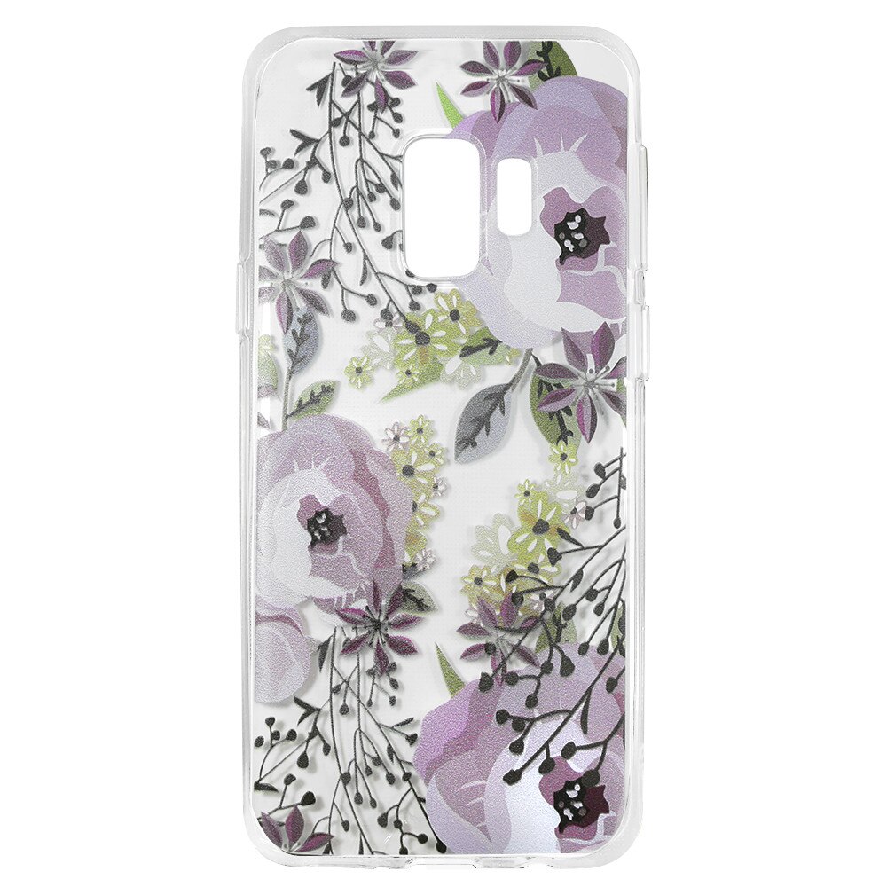 Husa Silicon Lemontti Art pentru Samsung Galaxy S9 G960, Flowers