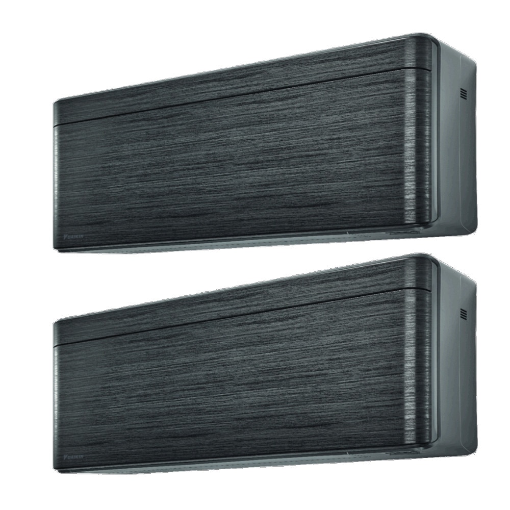 Sistem aer conditionat Daikin pentru 2 incaperi, multisplit, capacitate 4,00 kW, 2x7000 btu Stylish Blackwood, Refrigerant R32, clasa A+++/A++, Bluevolution Inverter + ansamblu asimetric de amortizoare VibraZerro RX60XL