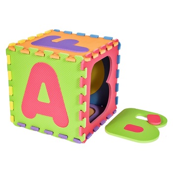 Covoras interactiv si educativ tip Puzzle cu Litere, din spuma, 26 de piese, geanta pentru depozitare, Alfabet Covoras interactiv si educativ tip Puzzle cu Litere, din spuma, 26 de piese, geanta pentru depozitare, Alfabet