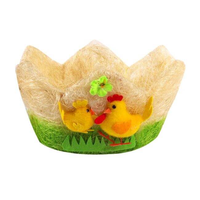 Cos pentru Paste, Imprimeu cu pui, 20 x 10