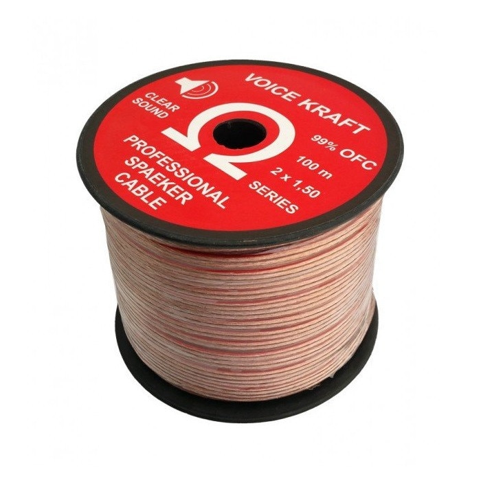 Cablu audio profesional pentru difuzoare, lungime 1m, 2x2.00mm Germania