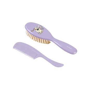 Set 2 piese perie si pieptan BabyOno 567, Mov Set 2 piese perie si pieptan BabyOno 567, Mov