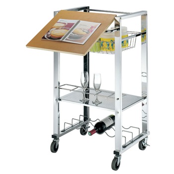 Carucior pentru servire din otel inoxodabil, 48 x 48 x 95.5 cm, KC24, Trolley Carucior pentru servire din otel inoxodabil, 48 x 48 x 95.5 cm, KC24, Trolley
