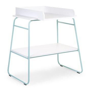 Masa de infasat, Ironwood, alb cu turcoaz, 0+ luni Masa de infasat, Ironwood, alb cu turcoaz, 0+ luni