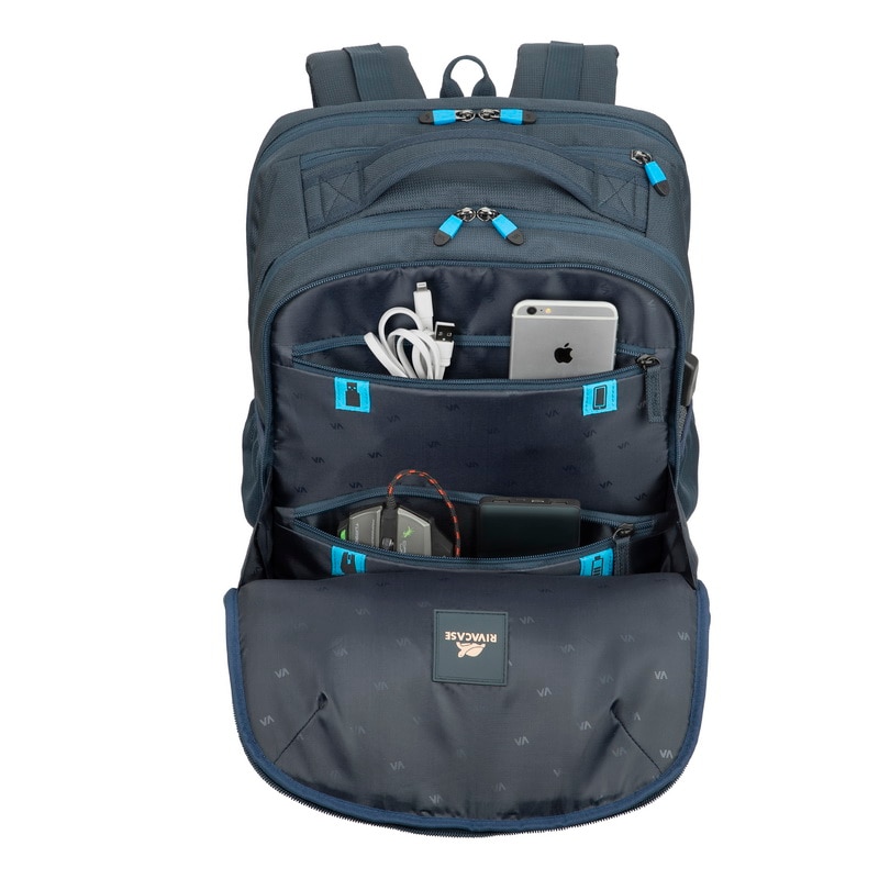 Rucsac Gaming pentru laptop Rivacase 17.3", PORT USB, 7861 Dark Blue