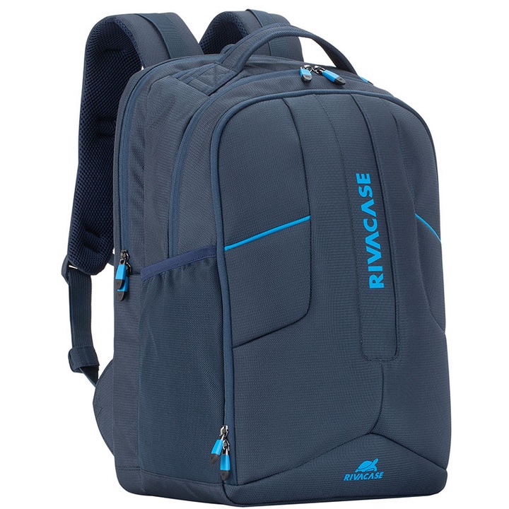 Геймърска раница за лаптоп Rivacase, 17.3", USB PORT, 7861, Тъмносин
