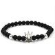 Set 2 Bratari LUX Silver Crown cu pietre naturale si diamante Zirconiu Elastice SET-3