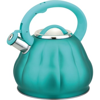 Ceainic din inox cu fluier Bohmann, 3 litri, inductie, turquoise Ceainic din inox cu fluier Bohmann, 3 litri, inductie, turquoise