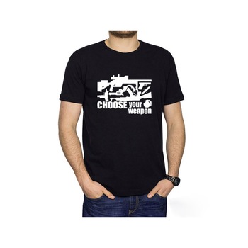 Tricou CS GO Choose your weapon, Marime L, Negru Tricou CS GO Choose your weapon, Marime L, Negru