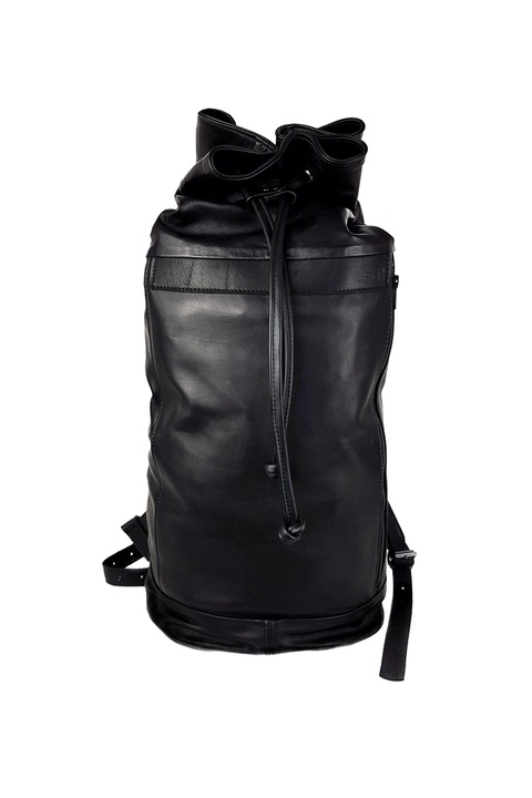 Rucsac din piele naturala Strabuna, pentru barbati, negru