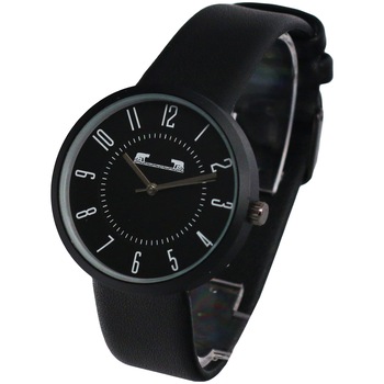 Ceas unisex elegant cu curea piele neagra,Matteo Ferari, culoare negru mat, indicatori albi, cadran negru, Otel inoxidabil Ceas unisex elegant cu curea piele neagra,Matteo Ferari, culoare negru mat, indicatori albi, cadran negru, Otel inoxidabil