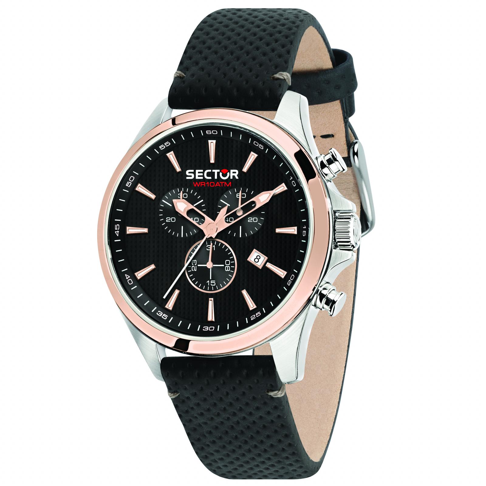 Ceas barbatesc Sector R3271690028 Quartz Argintiu, Rose gold