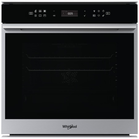 Cuptor incorporabil Whirlpool W6 OS4 4S1 P, Electric, 73 l, Autocuratare Pirolitica, 6 th sense, Display LCD, Clasa A+, Inox/Negru