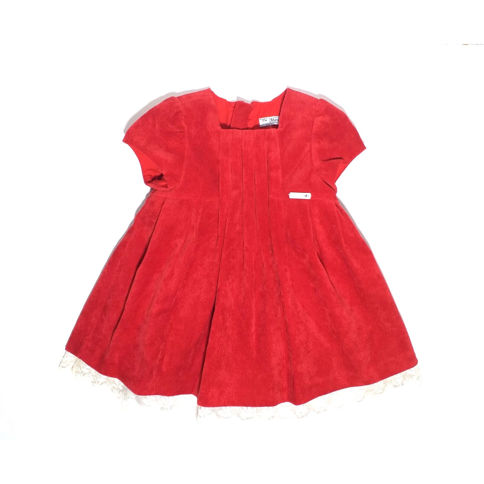 Rochie fete Mayoral , culoare rosu Bordeaux, cu terminatie dantela, 9 luni