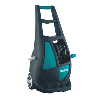 Aparat de spalat cu presiune Makita HW121, 1800 W, 130 bar, 390 l/h debit apa, 50°C temperatura maxima, 8 m lungime furtun Aparat de spalat cu presiune Makita HW121, 1800 W, 130 bar, 390 l/h debit apa, 50°C temperatura maxima, 8 m lungime furtun
