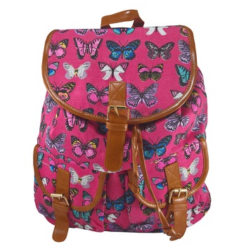 Rucsac urban Butterfly, fond roz - LaRue Rucsac urban Butterfly, fond roz - LaRue