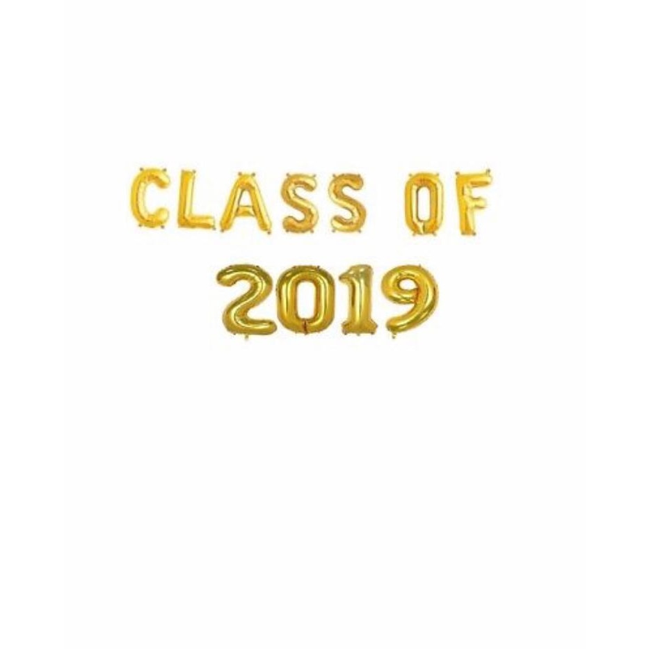 Set 11 Bucati, Balon Folie, Class Of 2019, Auriu, 41 cm
