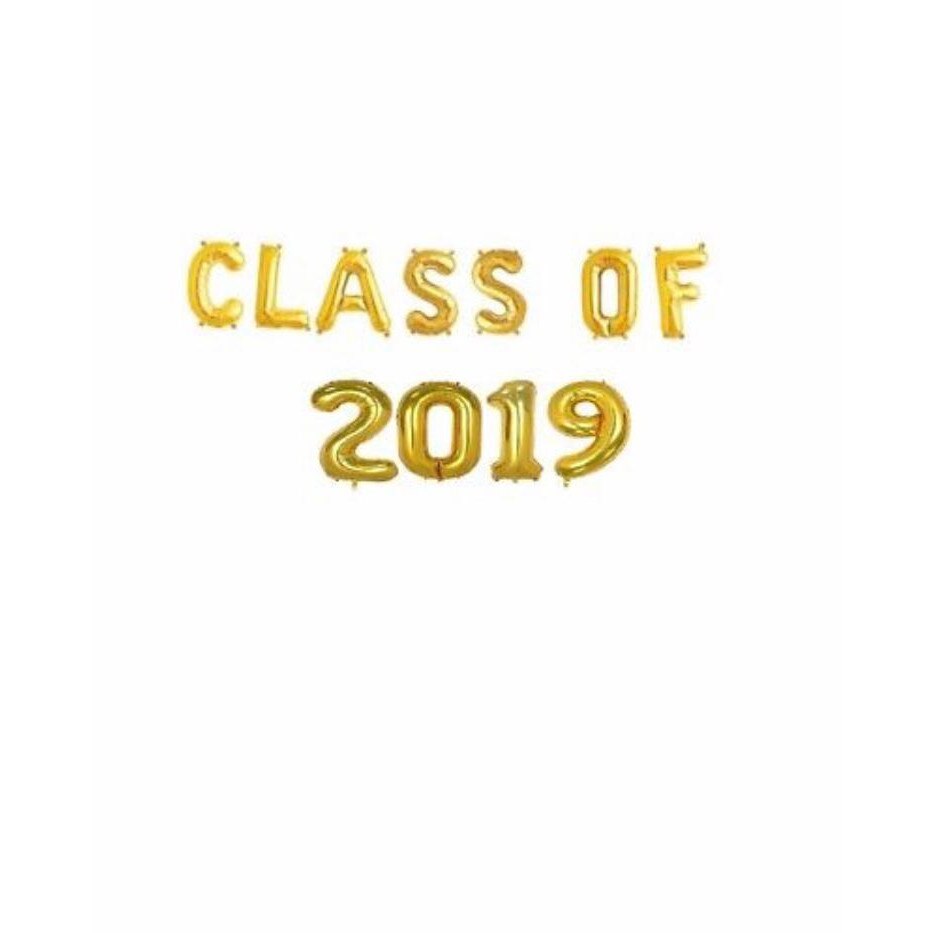 Set 11 Bucati, Balon Folie, Class Of 2019, Auriu, 105 cm