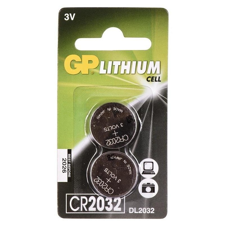 GP CR2032 Lítium Gombelem (2 db / blister) (367120)