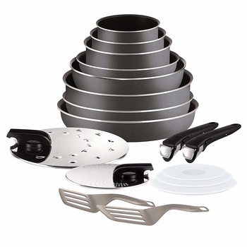 Set de cratite si tigai Tefal® Ingenio 5, calitate Premium, gri carbune Set de cratite si tigai Tefal® Ingenio 5, calitate Premium, gri carbune