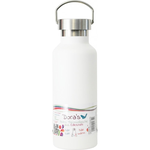 Termos retro Dora, alb, inox, 500 ml