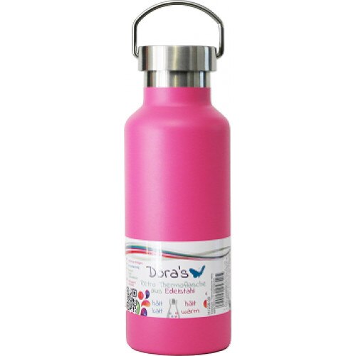 Termos retro Dora, roz, inox, 500 ml